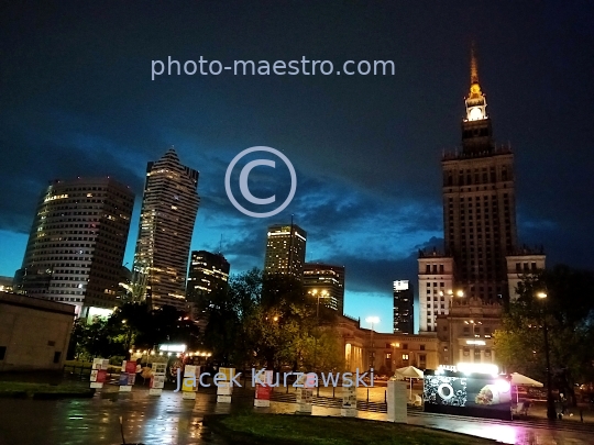 Poland,Warsaw,Mazowieckie voivodeship,Mazovia region,City Center,architecture,monouments,Warsaw by night,ilumination