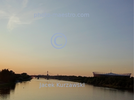 Poland,Warsaw,PGE stadium,National Stadium,Mazowieckie voivodeship,Mazovia region,Praga district,Vistula,river,sunset