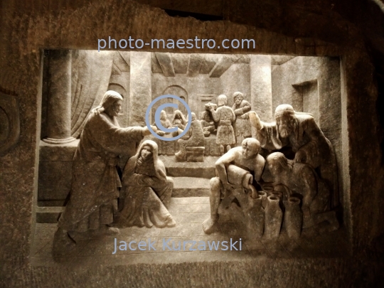 Poland,Wieliczka,Lesser Poland Voivodeship,mine of salt.chamber,sculptures,church,interiors,UNESCO