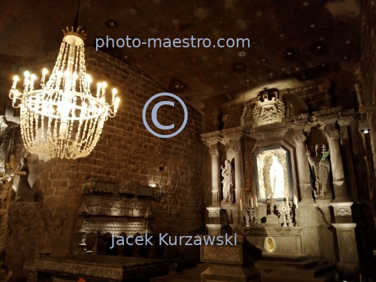 Poland,Wieliczka,Lesser Poland Voivodeship,mine of salt.chamber,sculptures,church,interiors,UNESCO