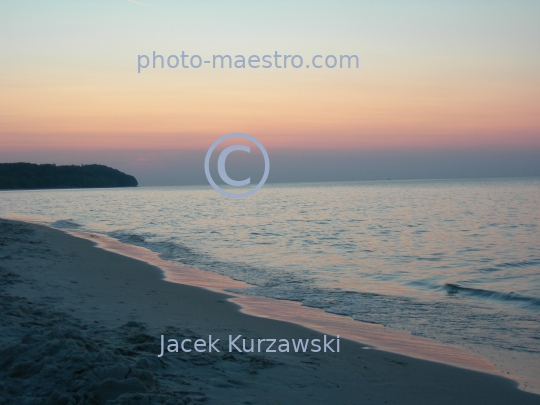 Poland,Wladyslawowo,Pomeranian Voivodeship,Pomerania,Baltic sea in Wladyslawowo,sunset,twilight