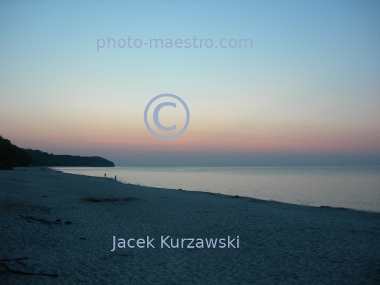 Poland,Wladyslawowo,Pomeranian Voivodeship,Pomerania,Baltic sea in Wladyslawowo,sunset,twilight