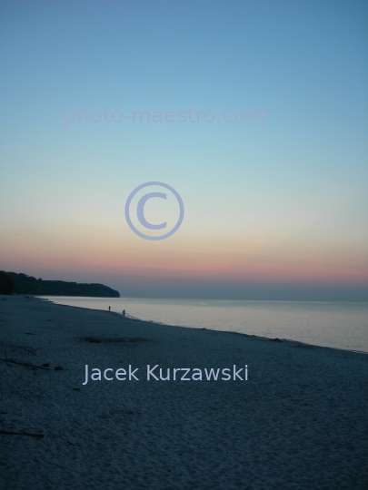 Poland,Wladyslawowo,Pomeranian Voivodeship,Pomerania,Baltic sea in Wladyslawowo,sunset,twilight