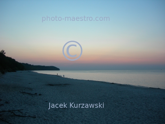 Poland,Wladyslawowo,Pomeranian Voivodeship,Pomerania,Baltic sea in Wladyslawowo,sunset,twilight