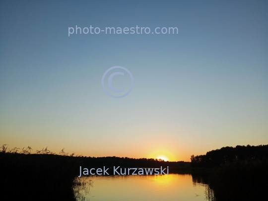 Poland,Wloclawek,,Kuyavian-Pomeranian Voivodeship,nature,Wikaryjskie Lake,sunset,ambience