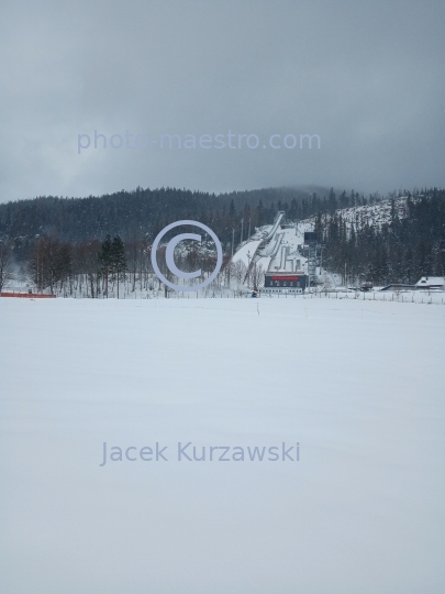 Poland,Zakopane,Lesser Poland Voivodeship,architecture,sport,winter,ski jumping hill,Srednia Krokiew