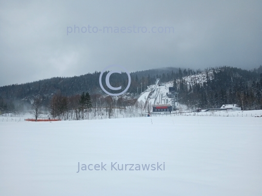 Poland,Zakopane,Lesser Poland Voivodeship,architecture,sport,winter,ski jumping hill,Srednia Krokiew