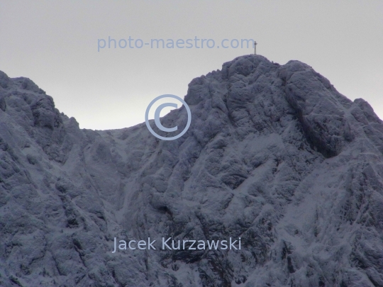 Poland,Zakopane,Lesser Poland Voivodeship,Tatra mountains,snow,winter,Giewont,Cross