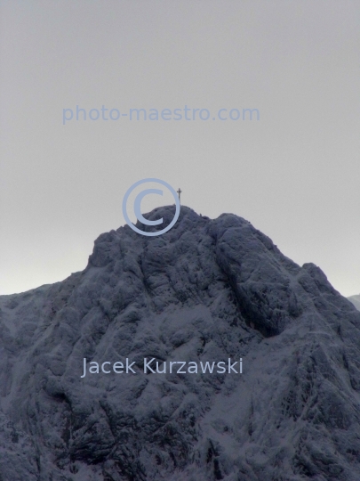 Poland,Zakopane,Lesser Poland Voivodeship,Tatra mountains,snow,winter,Giewont,Cross