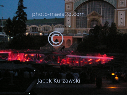 Prague,Prague.Praha,Czech Republic,Fountains,Sound and light spectacle Krizik Fountain