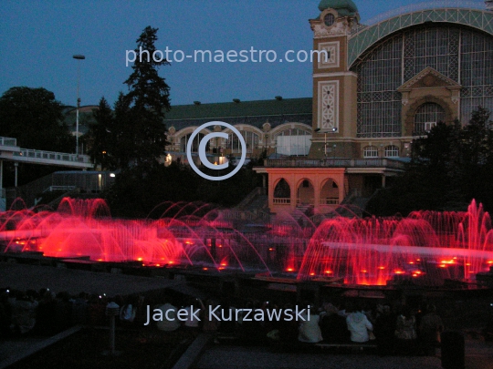 Prague,Prague.Praha,Czech Republic,Fountains,Sound and light spectacle Krizik Fountain