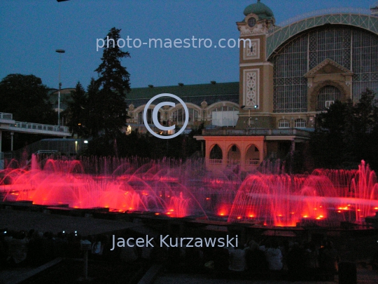 Prague,Prague.Praha,Czech Republic,Fountains,Sound and light spectacle Krizik Fountain