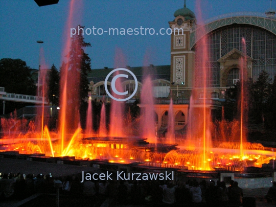 Prague,Prague.Praha,Czech Republic,Fountains,Sound and light spectacle Krizik Fountain