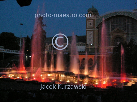 Prague,Prague.Praha,Czech Republic,Fountains,Sound and light spectacle Krizik Fountain