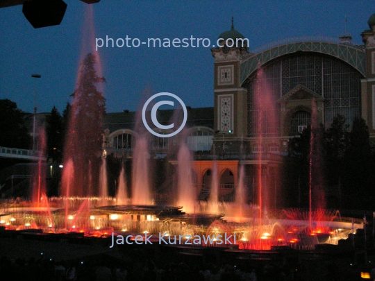 Prague,Prague.Praha,Czech Republic,Fountains,Sound and light spectacle Krizik Fountain