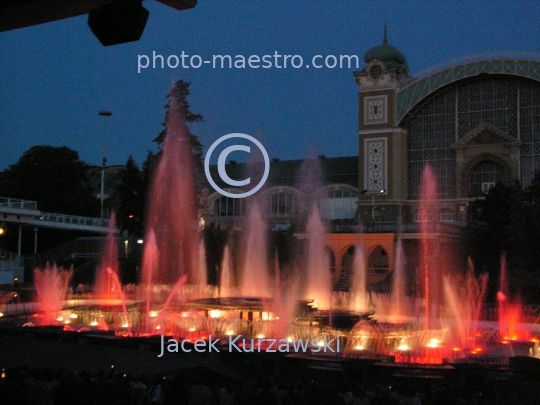 Prague,Prague.Praha,Czech Republic,Fountains,Sound and light spectacle Krizik Fountain