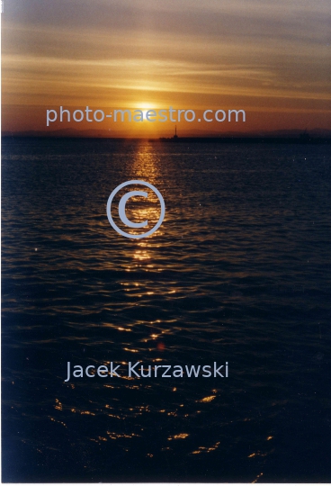 Turkey- coast of Turkey view from Chios Island-sunrise-atmosphere