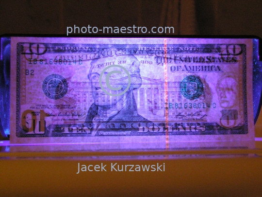 USA,usd,note,10usd,UV,UV light,security,watermark