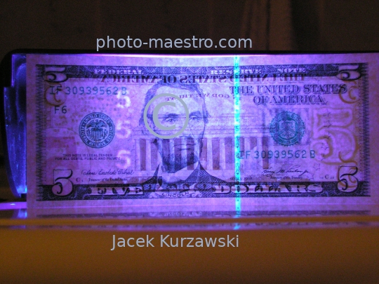 USA,usd,note,5usd,UV,UV light,security,watermark