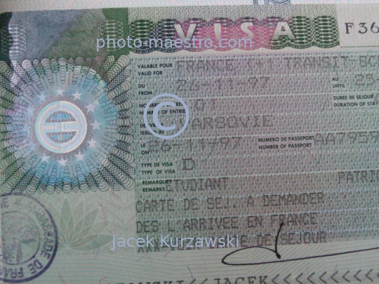 Visa,France,Europe,Schengen,administration,border control,UV,UV light